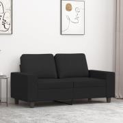 vidaXL 2-sitssoffa ljusgrå Svart 120 cm tyg