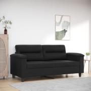 vidaXL 2-sitssoffa svart 140 cm konstläder