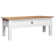 vidaXL Soffbord vit 100x60x45 cm massiv furu panama