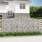 vidaXL Gabion bågformad 7 st 400x30x160/180 cm galvaniserat järn