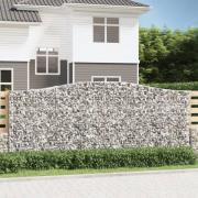 vidaXL Gabion bågformad 25 st 400x50x160/180 cm galvaniserat järn