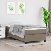 vidaXL Ramsäng med madrass taupe 80x200 cm tyg