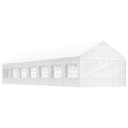 vidaXL Paviljong med tak vit 15,61x4,08x3,22 m polyeten