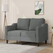 vidaXL Soffa 2-sits mörkgrå 120 cm tyg