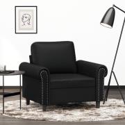 vidaXL Fåtölj svart 60 cm konstläder