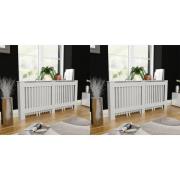 vidaXL Elementskydd 2 st MDF vit 172 cm