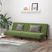 vidaXL Bäddsoffa 2-sits ljusgrön sammet