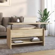 vidaXL Soffbord sonoma-ek 80x50x40 cm konstruerat trä