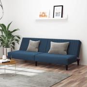 vidaXL Bäddsoffa 2-sits blå sammet