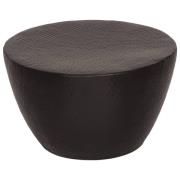 vidaXL Soffbord hamrad aluminium Ø 50x30 cm svart
