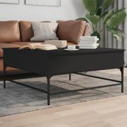vidaXL Soffbord svart 95x95x45 cm konstruerat trä och metall