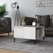vidaXL Soffbord vit högglans 55x55x36,5 cm konstruerat trä