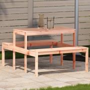vidaXL Picknickbord 110x134x75 cm massivt douglasträ