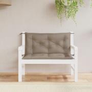 vidaXL Bänkdynor för trädgården 2st taupe 100x50x7cm oxfordtyg