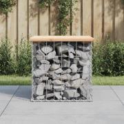 vidaXL Trädgårdsbänk gabion-design 43x44x42 cm massiv furu