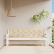 vidaXL Bänkdynor för trädgården 2st beige 200x50x7cm oxfordtyg