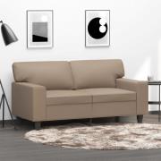 vidaXL 2-sitssoffa cappuccino 120 cm konstläder