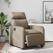 vidaXL Elektrisk reclinerfåtölj cappuccino konstläder