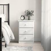 vidaXL Sängbord ALTA vit 41x35x55,5 cm massiv furu