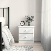 vidaXL Sängbord ALTA vit 41x35x41 cm massiv furu