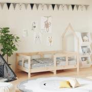 vidaXL Sängram för barnsäng 70x140 cm massiv furu