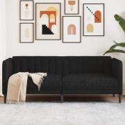 vidaXL Soffa 2-sits svart tyg