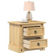 vidaXL Sängbord Corona 53x39x50 cm massiv furu