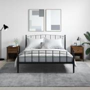 vidaXL Sängbord 2 st brun ek 40x42x50 cm konstruerat trä