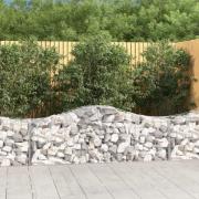 vidaXL Gabion bågformad 200x50x60/80 cm galvaniserat järn