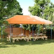 vidaXL Pop-Up hopfällbart partytält 580x292x315 cm orange