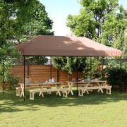 vidaXL Pop-Up hopfällbart partytält 580x292x315 cm brun