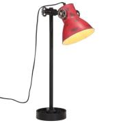 vidaXL Skrivbordslampa 25 W nött röd 15x15x55 cm E27