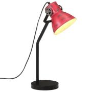 vidaXL Skrivbordslampa 25 W nött röd 17x17x60 cm E27