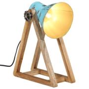 vidaXL Skrivbordslampa 25 W nött blå 30x17x40 cm E27