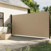 vidaXL Infällbar sidomarkis beige 200x600 cm