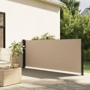 vidaXL Infällbar sidomarkis beige 140x600 cm