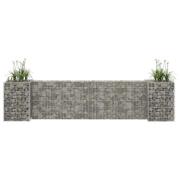 vidaXL Planteringsgabion H-formad stål 260x40x60 cm