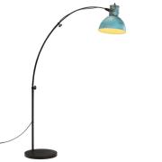 vidaXL Golvlampa 25 W nött blå 150 cm E27