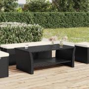 vidaXL Soffbord svart 100x50x40 cm konstrotting