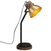 vidaXL Skrivbordslampa 25 W antik mässing 18x18x60 cm E27