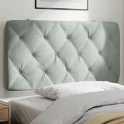vidaXL Headboard Cushion Light Grey 100 cm Velvet