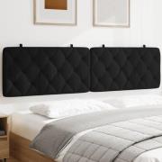 vidaXL Headboard Cushion Black 200 cm Velvet