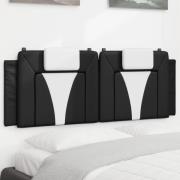 vidaXL Headboard Cushion "Viana" Black and White 140 cm Faux Leather