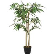 vidaXL Konstväxt bambu 760 blad 120 cm grön