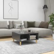 vidaXL Soffbord grå högglans 60x60x30 cm konstruerat trä