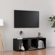 vidaXL TV-bänk svart 107x35x37 cm konstruerat trä