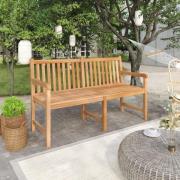 vidaXL Trädgårdsbänk 150 cm massiv teak