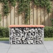 vidaXL Trädgårdsbänk gabion-design 83x44x42 cm massivt douglasträ