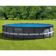 Intex Poolöverdrag solenergi blå 538 cm polyeten