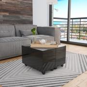 vidaXL Soffbord högglans svart 60x60x35 cm spånskiva